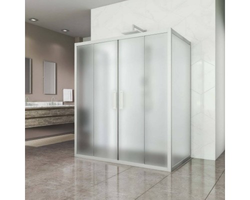 Душевой уголок Kubele DE019 R4U-MAT-MT 140х100 см, профиль матовый хром