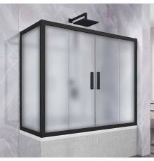 Шторка на ванну Kubele DE019 PR4-MAT-BLMT 170х80 см, профиль матовый черный