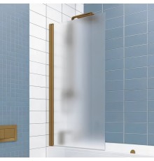 Шторка на ванну Kubele DE020 DE020P601-MAT-BR- 55х150 150х55, профиль бронза светлая, стекло матовое