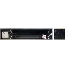 Конвектор отопления KVZ Slim KVZ-Vent-180-70-1600-2V-UA без решетки, термостат черный
