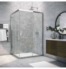 Душевой уголок Vegas Glass ZA-F Tur Novo h1900 90*80 08 01 профиль глянцевый хром, стекло прозрачное