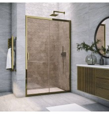 Душевая дверь в нишу Vegas Glass ZP Tur Novo h1900 105 05 05 профиль бронза, стекло бронза