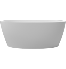 Ванна из искусственного камня WHITECROSS Pearl A 155x80 см, овальная, с донным клапаном, белый глянец