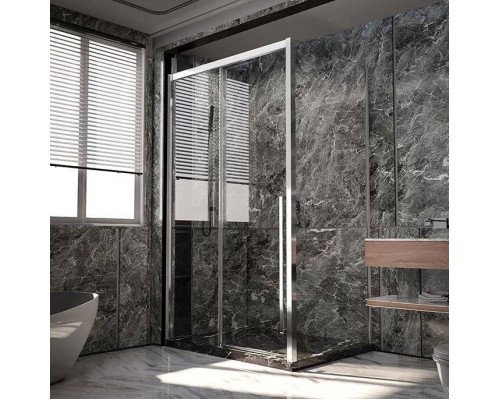 Душевой уголок Veconi Premium Trento PTC-SP-30CH 140x80, профиль хром, стекло прозрачное