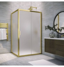 Душевой уголок Vegas Glass ZP+ZPV Tur Novo h1900 100*70 09 10 профиль золото, стекло сатин