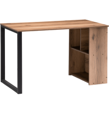 Письменный стол Woodville Битти Лофт 116x60 см, дуб делано темный, матовый черный