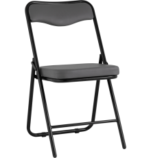 Стул Stool Group Джонни экокожа серая, каркас черный матовый