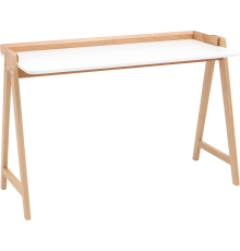 Письменный стол Stool Group Pyramid белый, светлое дерево