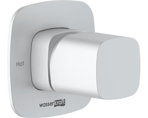 Смеситель для душа Wasserkraft Saale 9551 С ВНУТРЕННЕЙ ЧАСТЬЮ. белый soft-touch