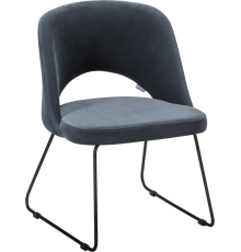 Стул R-Home Lars Link микровелюр diag grey, ножки черные