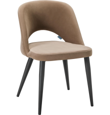 Стул R-Home Lars микровелюр diag beige, ножки черные