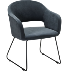 Стул R-Home Oscar Link микровелюр diag grey, ножки черные