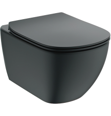 Унитаз подвесной Ideal Standard IdealMood T4665V3 безободковый, с микролифтом, матовый черный