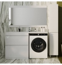 Мебель для ванной комнаты Style Line Даллас 140 Люкс Plus L напольная, 2 ящика, эмаль