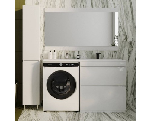 Мебель для ванной комнаты Style Line Даллас 140 Люкс Plus R напольная, 2 ящика, эмаль