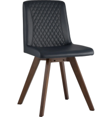 Комплект стульев Stool Group Marta сидение синий полиуретан, ножки орех, 4 шт