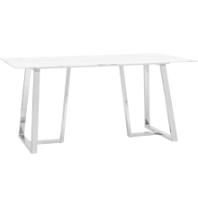 Обеденный стол Stool Group Даллас 160x90 см, белый мрамор