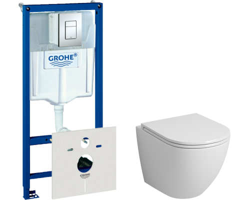 Комплект Унитаз подвесной Grossman GR-4455S безободковый + Инсталляция Grohe Rapid SL 38772001 3 в 1 с кнопкой смыва + Шумоизоляция 37131000 Комплект Унитаз подвесной Grossman GR-4455S безободковый + Инсталляция Grohe Rapid SL 38772001 3 в 1 с кнопкой смыва + Шумоизоляция 37131000