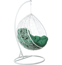 Садовое кресло BiGarden Tropica White белое, подушка зеленая