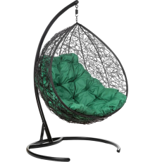 Садовое кресло BiGarden Gemini Promo Black черное, подушка зеленая