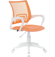 Компьютерное кресло BRABIX Fly MG 396W Giraffe оранжевое, опора белая
