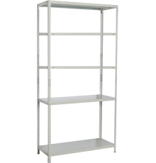Стеллаж BRABIX MS KD 195х30-5 100х40 см, серый