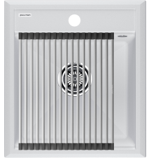 Мойка кухонная Paulmark Stepia + Step PM114651-WH+R375-BS белая