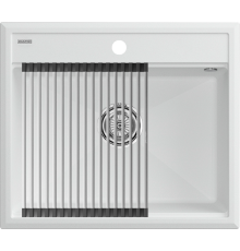 Мойка кухонная Paulmark Stepia + Step PM115951-WH+R375-BS белая