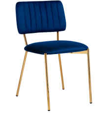 Стул Woodville Armond dark blue, ножки gold
