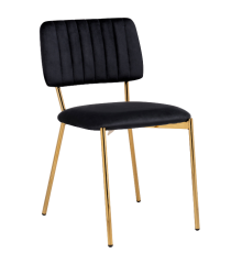 Стул Woodville Armond black, ножки gold