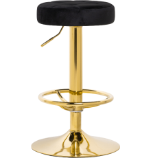 Барный стул Woodville Marun black, опора gold