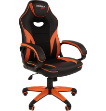 Игровое кресло BRABIX Accent GM-161 черное, оранжевое