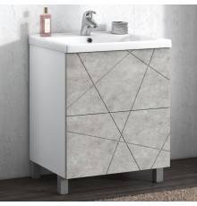 Тумба под раковину Vigo Geometry 70 бетон (Ненадлежащее качество: скол покрытия на фасаде, упаковка нарушена)