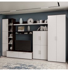 Стенка для гостиной Mebel-Ars Мальта венге цаво, белая