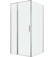 Душевой уголок Allen Brau Priority 100x100, профиль хром, стекло прозрачное