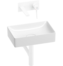 Комплект Wellsee Pure BY 201002570 С ВНУТРЕННЕЙ ЧАСТЬЮ, глянцевый белый, матовый белый, 4 в 1