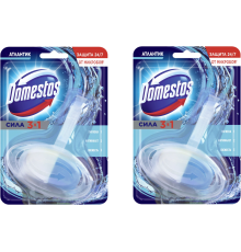 Набор Domestos ароматическая сетка для унитаза, атлантик 40 г подвеска, 2 шт.
