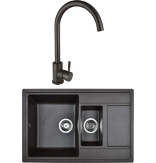 Комплект Мойка кухонная Wisent MWQ780-27 кофе + Смеситель W4998-3-27 кофе