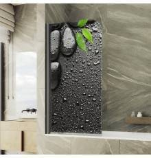 Шторка на ванну Maybahglass MGV-928-ФП006-6 60 см, профиль черный