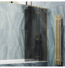 Шторка на ванну Maybahglass MGV-660-3 69 см, профиль золото, стекло графит матовое