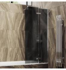 Шторка на ванну Maybahglass MGV-660-4 69 см, профиль хром, стекло графит матовое