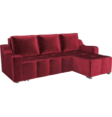 Угловой диван Mebel-Ars Берн бархат красный star velvet 3 dark red