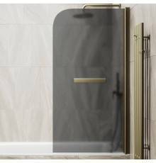 Шторка на ванну Maybahglass MGV-780-2 60x140, профиль бронза, стекло матовый графит