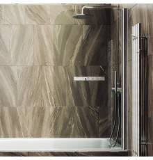 Шторка на ванну Maybahglass MGV-782-5 70x140, профиль матовый хром, стекло прозрачное