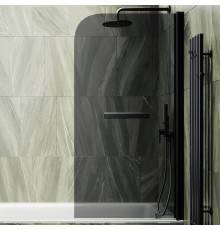 Шторка на ванну Maybahglass MGV-791-6 80x140, профиль черный, стекло графит