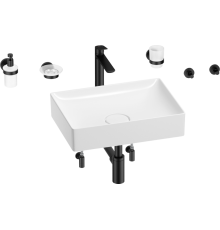 Комплект Wellsee Pure BY Wellsee 201006352 белый глянцевый, черный матовый, 9 в 1