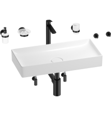 Комплект Wellsee Pure BY Wellsee 201006452 белый глянцевый, черный матовый, 9 в 1