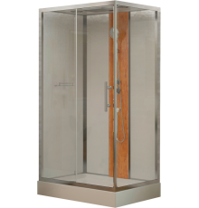 Душевая кабина EvaGold 1806L/R-S 120х80 см, прямоугольная, хром, вставка бамбук