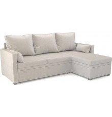 Угловой диван Mebel-Ars Париж бархат бежевый star velvet 6 light beige
