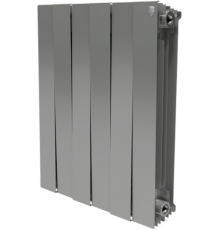 Радиатор биметаллический Royal Thermo Piano Forte 500 silver satin 6 секций, серебро (Ненадлежащее качество: выставочный образец, нет упаковки)